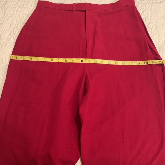 NEW Allison Taylor Y2K Silk and Linen Cropped Pants - Picture 11 of 12